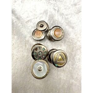 Vintage‎ Interchangeable Cuff Link Lot Button Hole Covers